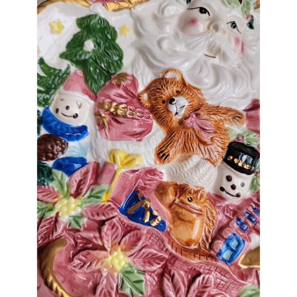 Cookies for‎ Santa vintage ceramic plate home decor xmas snowman - Picture 3 of 7